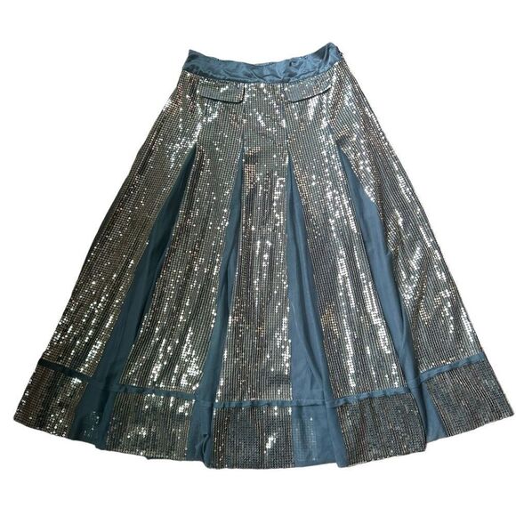 COPY - Soft Surroundings | Gold Sequin Midi Skirt - Picture 1 of 6